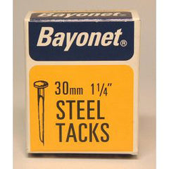 Bayonet Tacks (Fine Cut Steel) Blue (Box Pack) 30mm