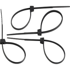 Securlec Black Cable Ties 4.5mm x 180mm Pack 100