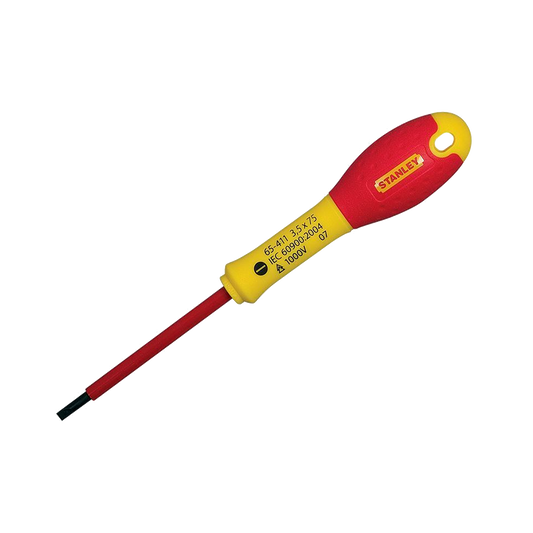 Stanley FatMax Screwdriver Insulated Parallel Packaged 4mm x 100mm