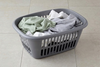 TML Rectangular Laundry Basket Large Silver Handles Washing Bin Hamper Storage