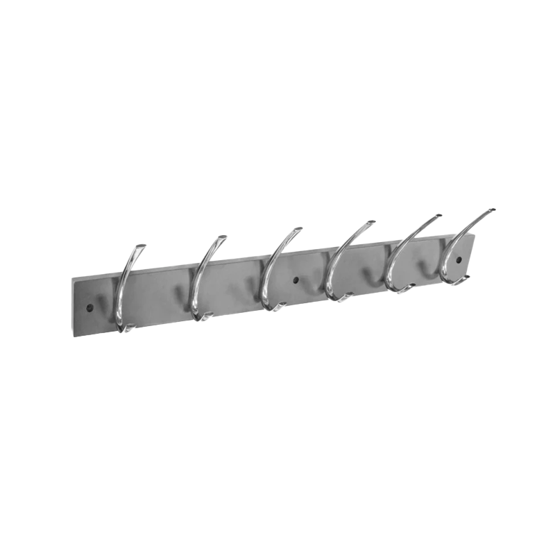 Securit Grey Hat & Coat Board 4 Satin Hooks