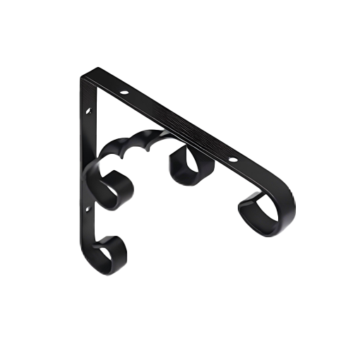 Securit Ornamental Scroll Bracket Black 100x100mm