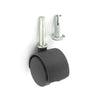 Securit Twin wheel castor peg fix 40mm, only available by special order