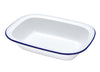 FALCON ENAMEL PIE DISH STEAK PUDDING ASHET BAKE BAKING OBLONG OVEN WHITE TIN NEW