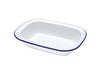 FALCON ENAMEL PIE DISH STEAK PUDDING ASHET BAKE BAKING OBLONG OVEN WHITE TIN NEW