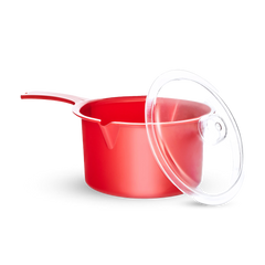 Pendeford Red Sauce Pan & Lid Small 0.5L
