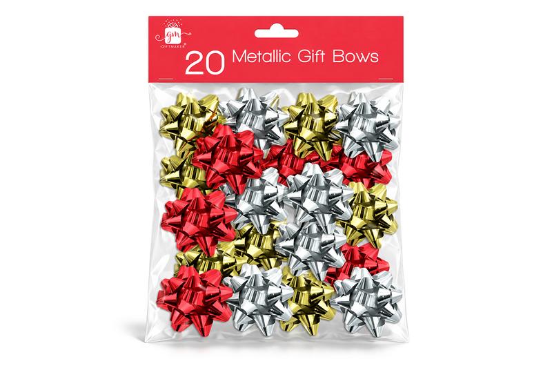 Giftmaker Gift Bows Assorted Self Adhesive Present Wrapping Christmas Xmas