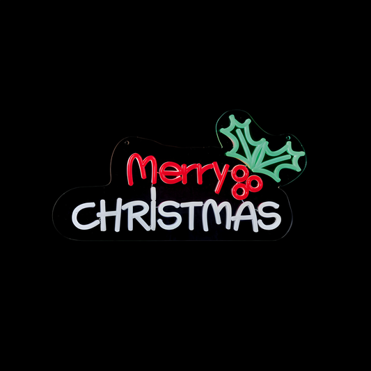 Premier Merry Xmas Neon Sign 40cm Hanging LED Light Christmas Holiday Décor