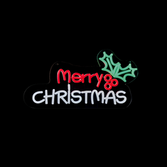 Premier Merry Xmas Neon Sign 40cm Hanging LED Light Christmas Holiday Décor