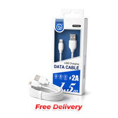 Extrastar Braided iPhone Charging Cable USB Data Sync Lead 1.5m Heavy Duty White