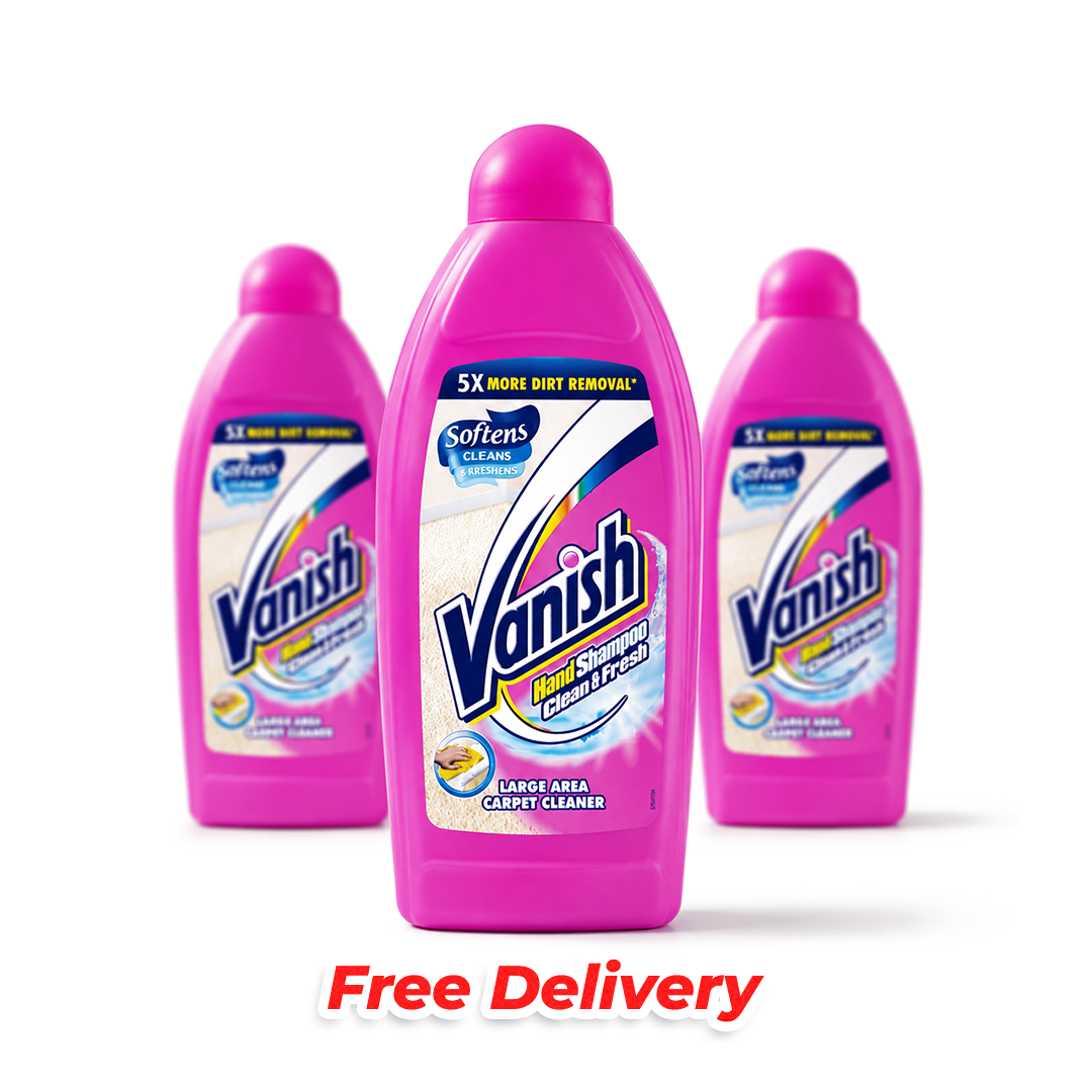 Vanish Manual Carpet Shampoo 450ml Deep Clean Stain Dirt & Odour Remover