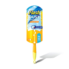 Flash Dust Magnet XL Starter Kit & 9 Refills Slim Duster Home Cleaning Set