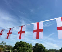 PMS England St George National Flag Bunting Indoor Outdoor Rayon Patriotic Banner