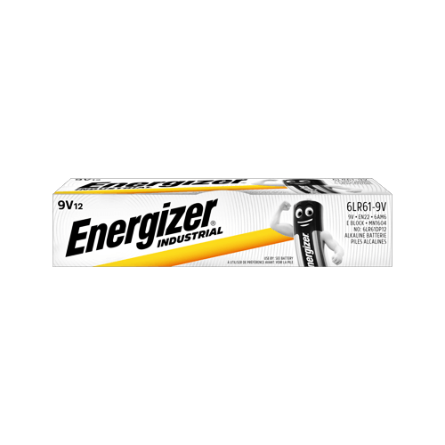 3x Energizer 9V, C & D Industrial Alkaline Batteries Smoke Alarm LR61 LR20 LR14