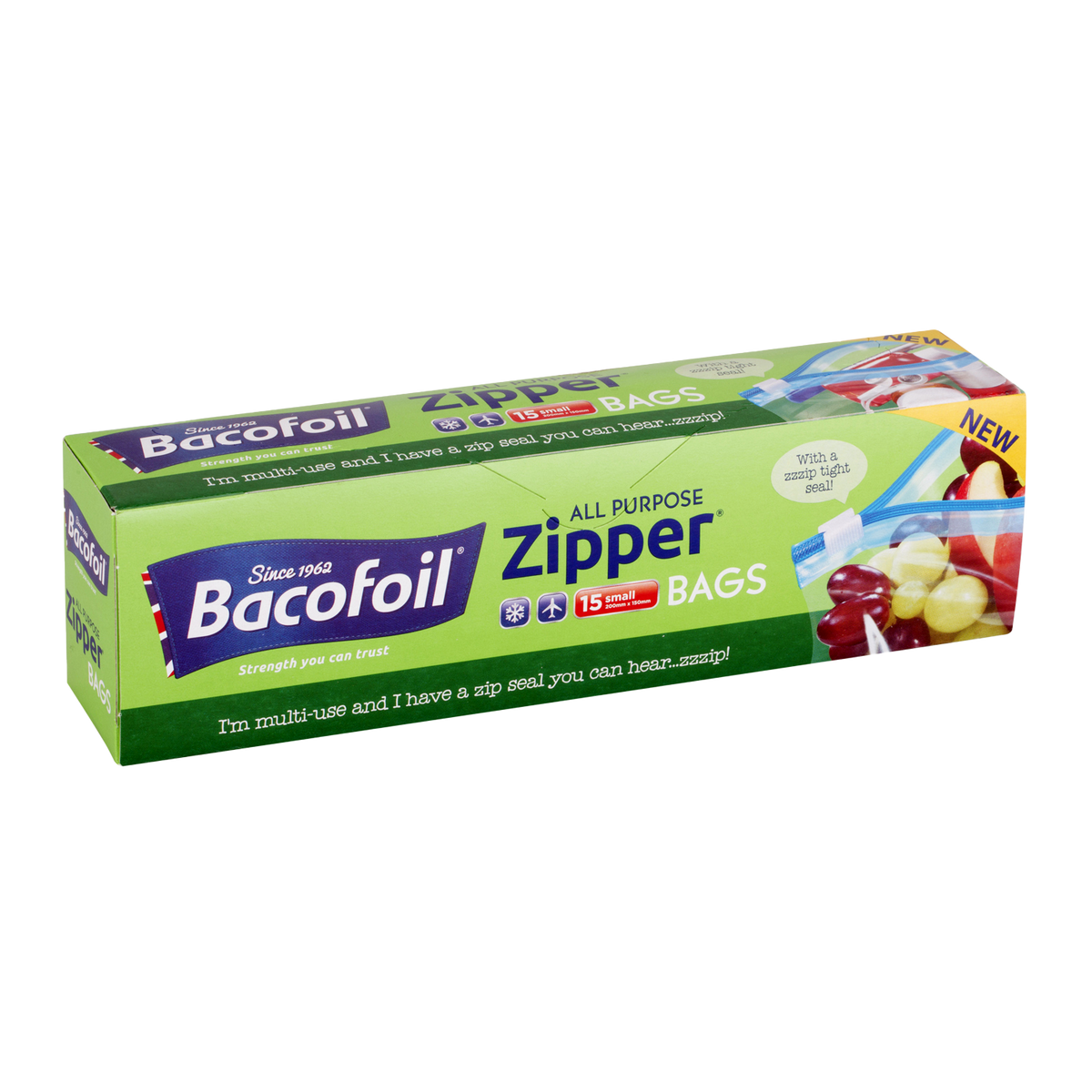 Bacofoil Zipper Bags - Reusable Food Storage Pouches