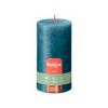 Bolsius Rustic Pillar Candle Shimmer Blue 130mm x 68mm