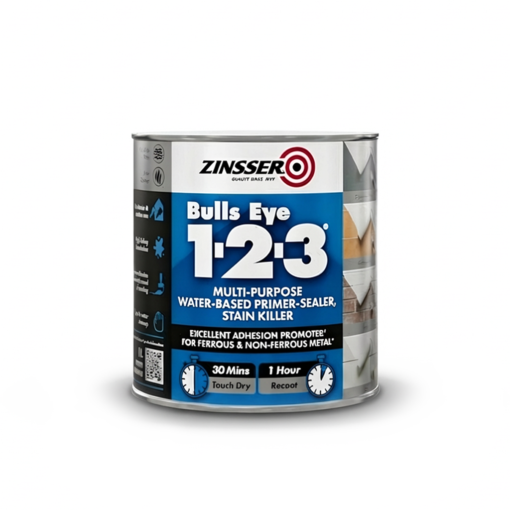 Zinsser Bullseye 1-2-3 Water-Based Primer Stain Killer 5L Interior Exterior