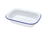 FALCON ENAMEL PIE DISH STEAK PUDDING ASHET BAKE BAKING OBLONG OVEN WHITE TIN NEW