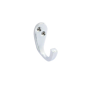 Securit Victorian chrome robe hook 50mm Pack of 2