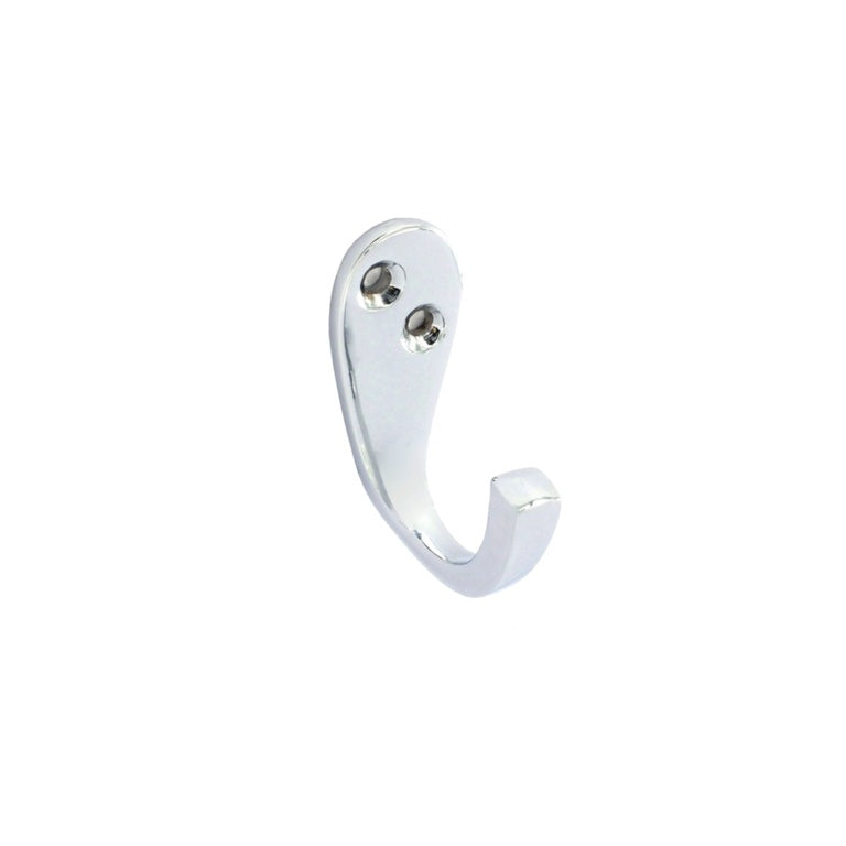 Securit Victorian chrome robe hook 50mm Pack of 2