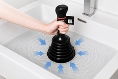 SupaHome Rubber Sink Plunger Small Drain Unblocker Bathroom Kitchen Clog Remover