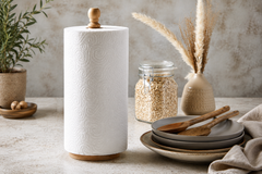 Kitchen Paper Towel Holder Self Adhesive Wall Mounted Roll Dispenser Hands Free