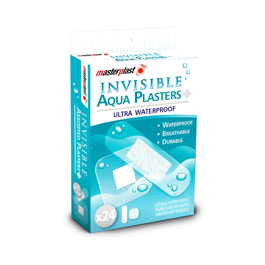 Masterplast Invisible Aqua Plasters Waterproof Skin Friendly First Aid Pack 24
