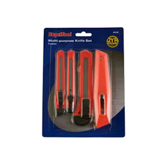 SupaTool 4 Piece Multi Purpose Knife Set
