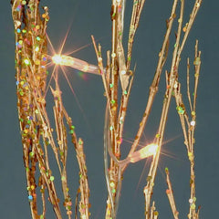 Premier Branch with Gold Glitter And 80 Clear Light 1.2M