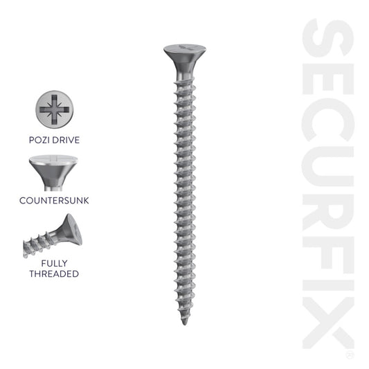 Securfix A2 Stainless Steel Multi-Purpose Screws 8 x 1"-4.0 x 25mm | Pack of 200