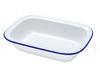 FALCON ENAMEL PIE DISH STEAK PUDDING ASHET BAKE BAKING OBLONG OVEN WHITE TIN NEW