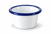 PUDDING BOWL BASIN FALCON TRADITIONAL ENAMEL PIE DISH BAKING OVEN WHITE BLUE TIN