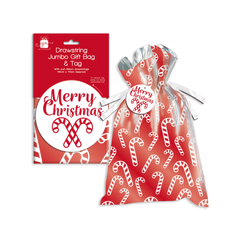 Ig Design Drawstring Jumbo Gift Bag & Tags 46 x 70cm approx