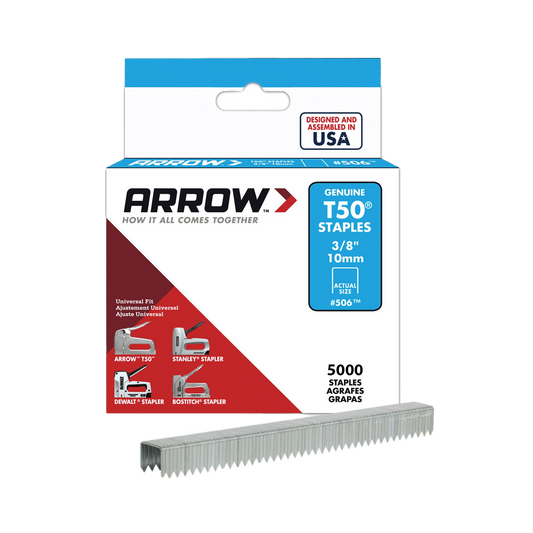 Arrow T50 Staples 12mm 1/2" Box 5000
