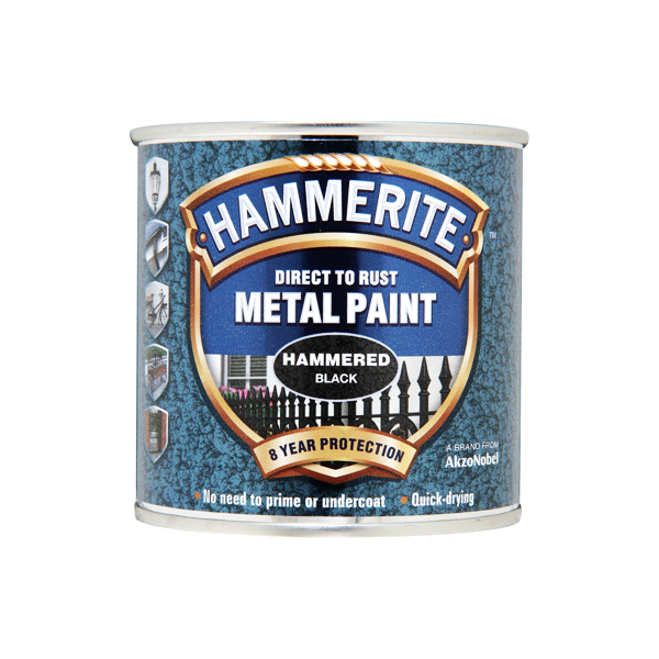 Hammerite Metal Paint Hammered 250ml Black
