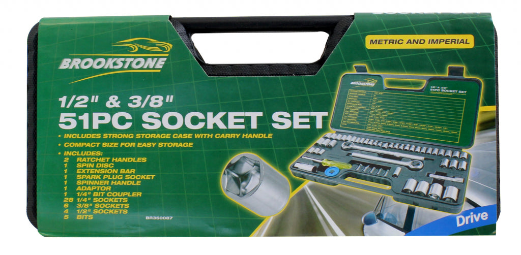 Brookstone Socket Set 51 Piece