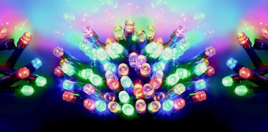 Premier 200 LED Multi Action Battery Operated TIMELIGHTS™ Multi/Green Cable
