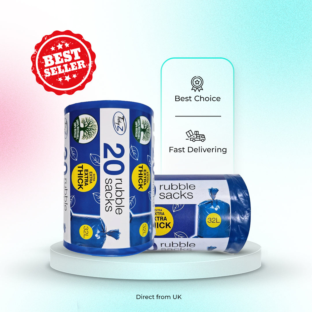 Tidyz Extra Thick Rubble Sacks Roll 10 – Direct From UK