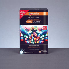 Premier 400 LED Multi Action Battery Operated TIMELIGHTS™ White/Green