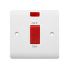 Securlec 1 Gang Double Pole Switch & Pilot Light Round Edge