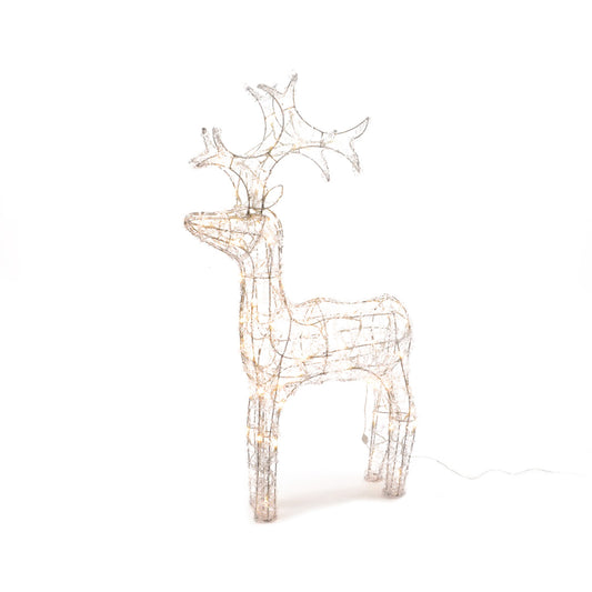 Kaemingk Outdoor LED Acrylic Christmas Deer Decoration 60cm Warm White Lights