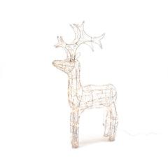 Kaemingk Outdoor LED Acrylic Christmas Deer Decoration 60cm Warm White Lights