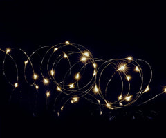 Premier 50 LED Christmas Lights Multi Action Battery Operated White Microbrights