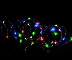 Premier 50 LED Christmas Lights Multi Action Battery Operated White Microbrights