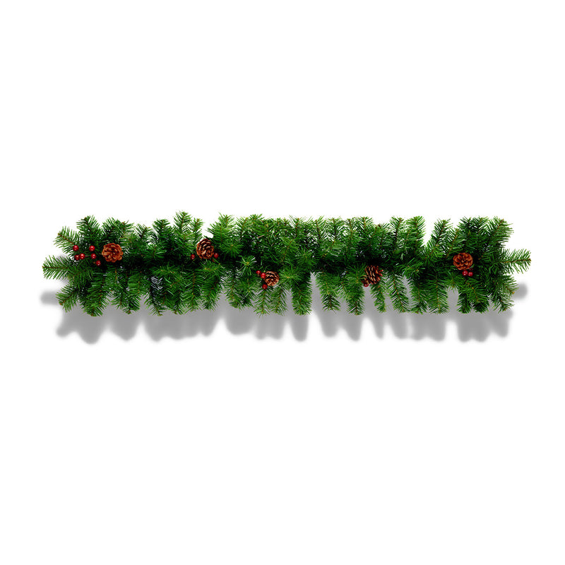 Premier Berry & Cone Christmas Garland 2.7m Festive Pinecone Decoration