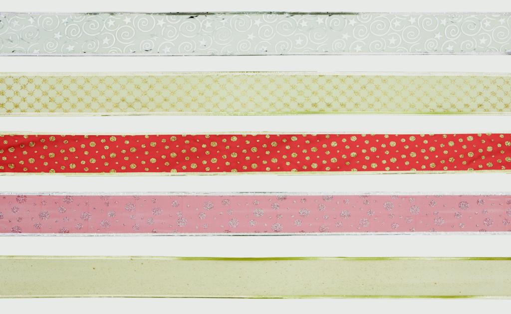 Premier 6cm x 2.7m Ribbon Red, Gold, Silver, Mixed