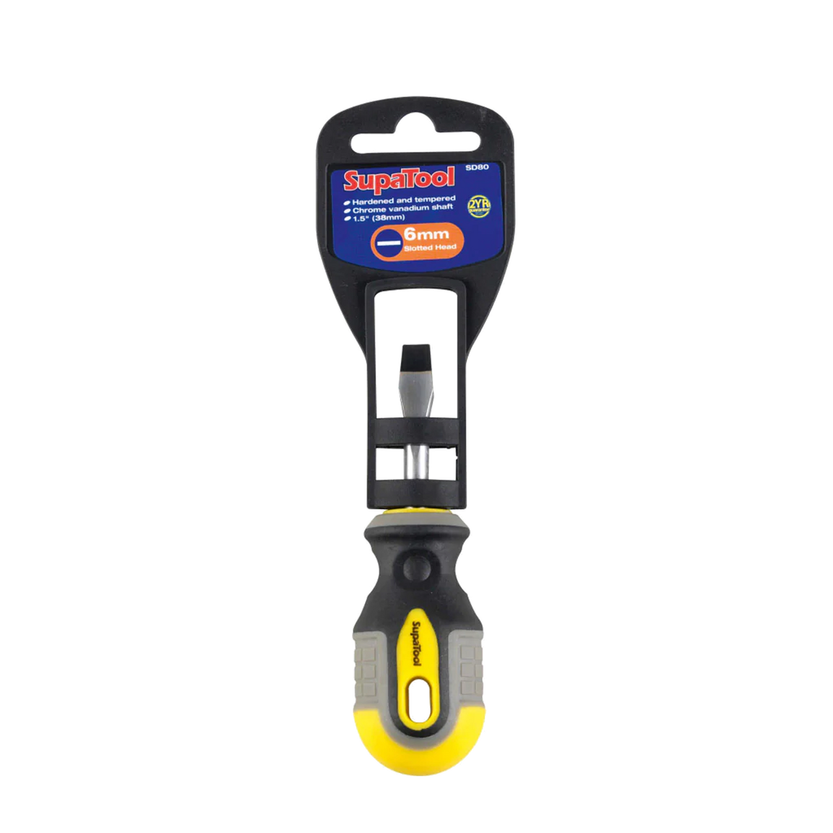 SupaTool Slotted Head Stubby Screwdriver 38mm x 6mm