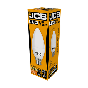 JCB LED Candle 470lm Opal 6w B22 2700k