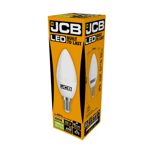 JCB LED Candle 470lm Opal 6w E14 3000k