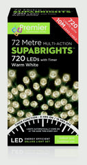 Premier 720 LED Multi Action Supabrights With Timer Warm White/Green